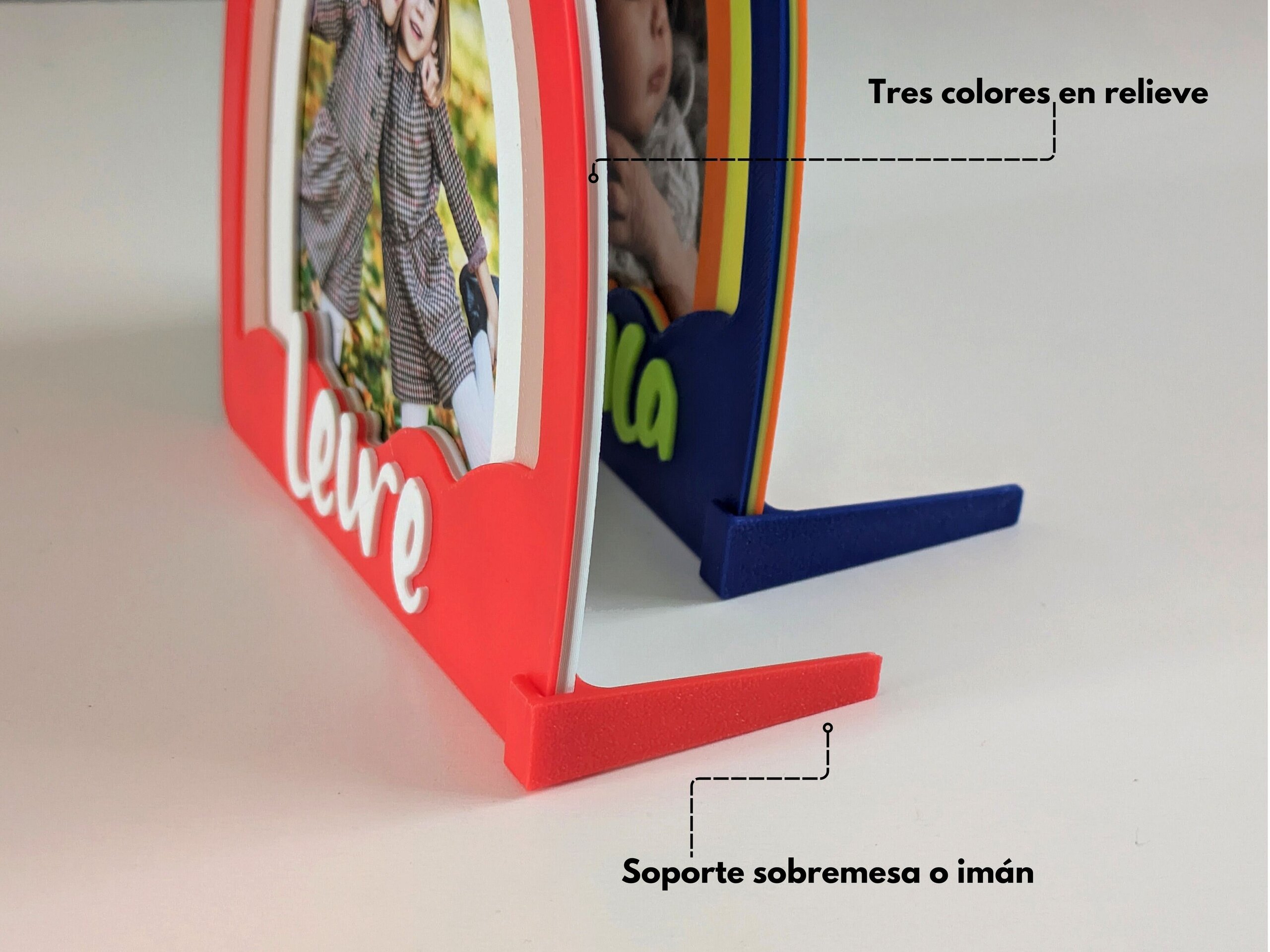 Portafotos Infantil Personalizado Arcoíris con Nombre y Foto Incluida - 4