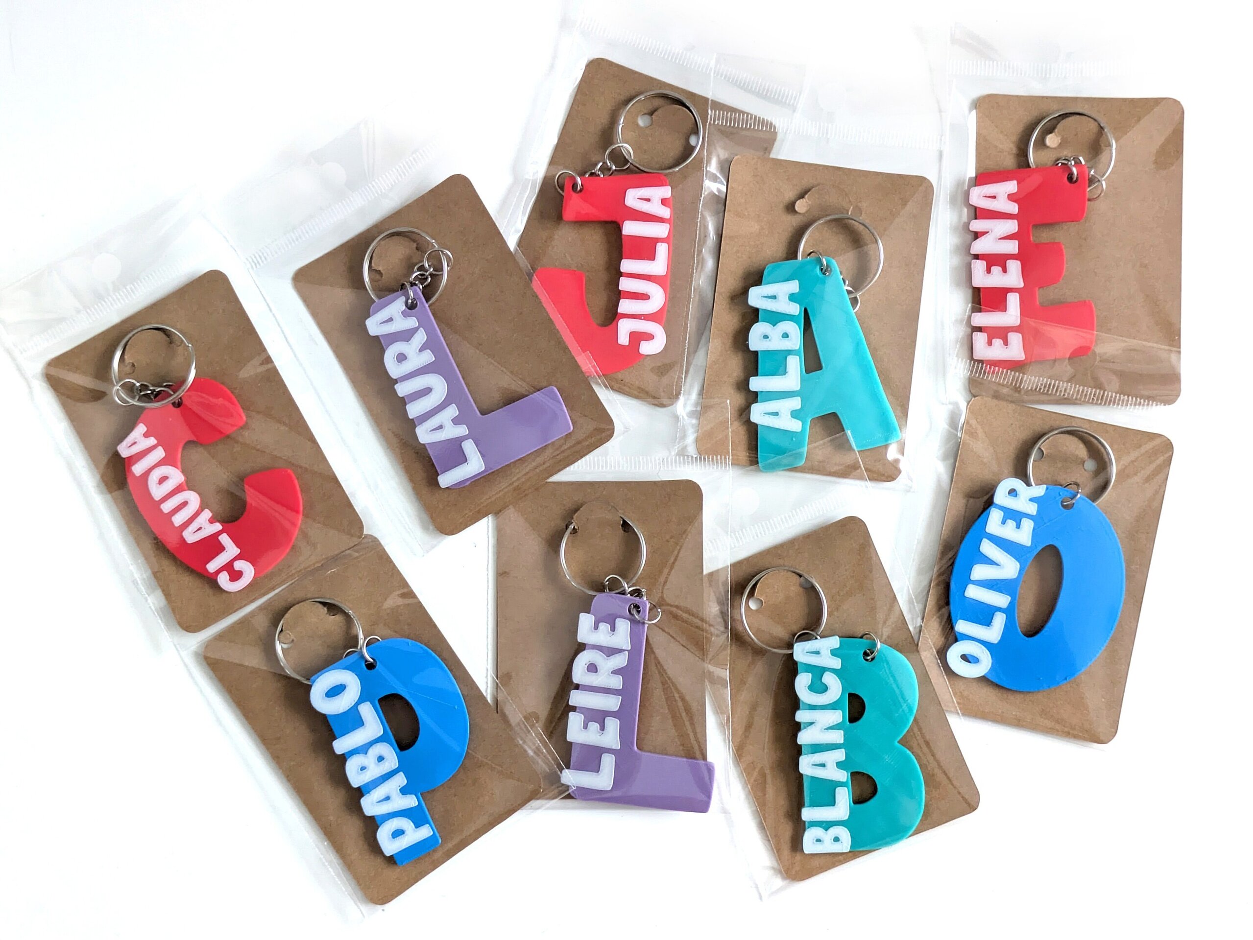 Llaveros Personalizados con Inicial y Nombre - 8