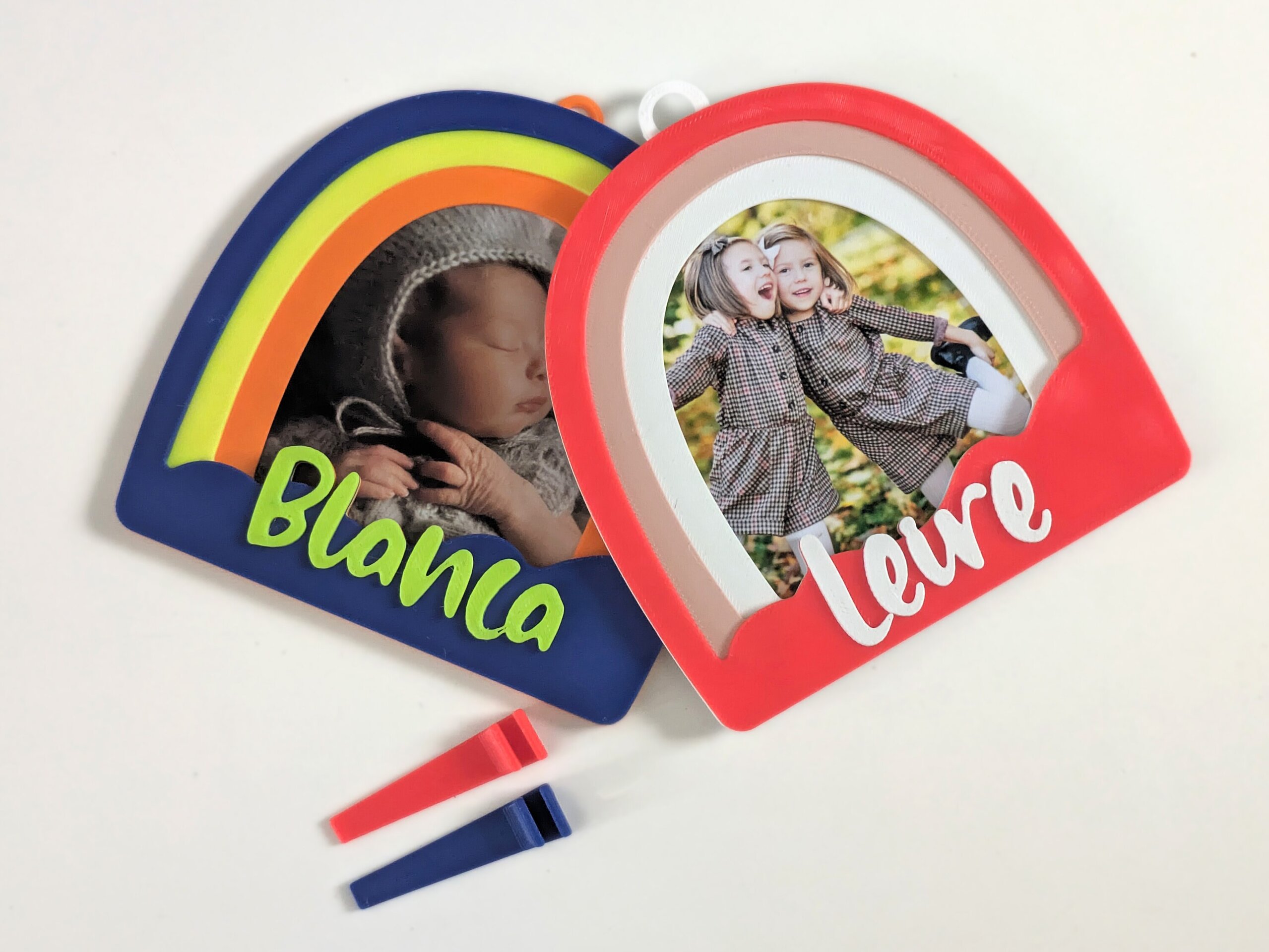 Portafotos Infantil Personalizado Arcoíris con Nombre y Foto Incluida - 3
